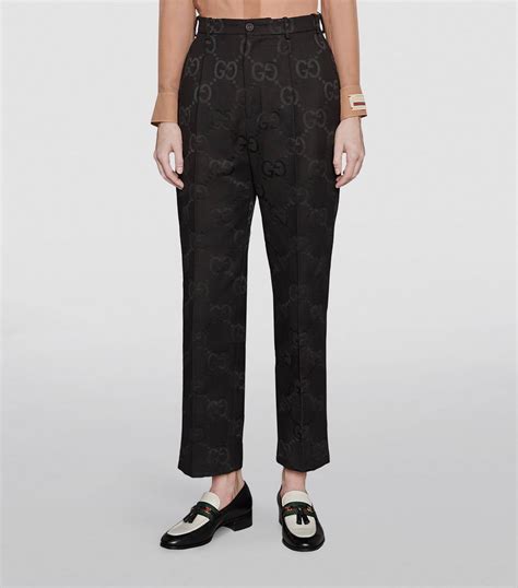 gucci laminated gg trousers|gucci trousers harrods.